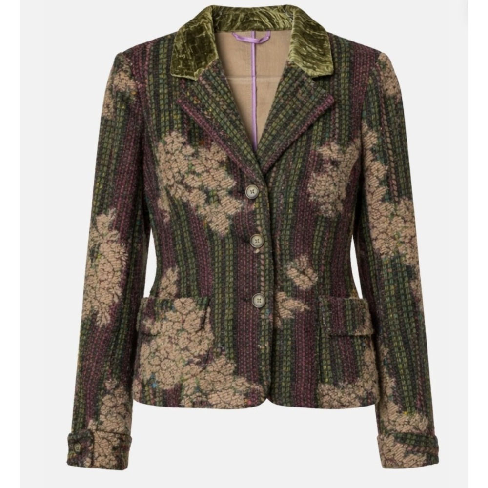 VINTAGE Etro Fall 2004 Runway-Inspired Brocade Blazer Size 42 Floral